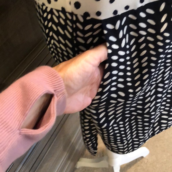 Navy and off white Loft summer dress - Picture 2 of 6